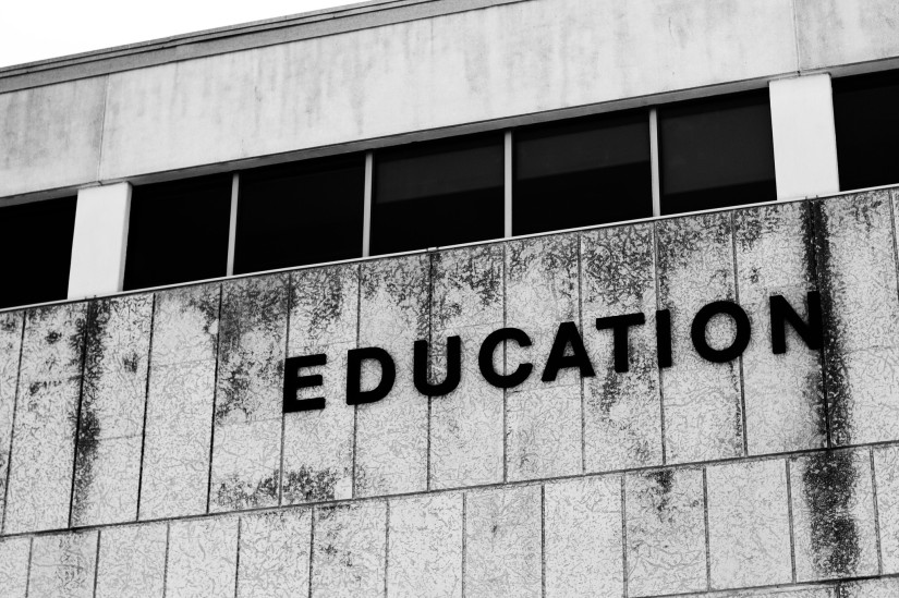 University building with "Education" sign